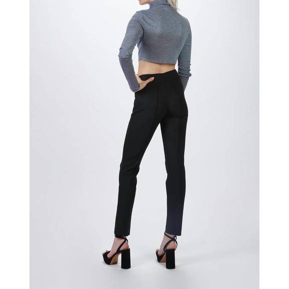 NEW ZEYNEP ARCAY crop turtleneck knit top in grey blue - Picture 5 of 6
